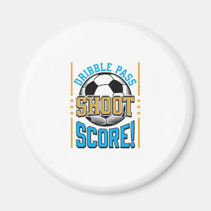 Vintage Fußball Dribbling Pass Schuss Tor T-Shirt  Magnet