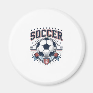 Vintage-Fußball-Emblem-Shirt-Design_1 Magnet