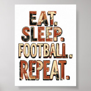 Vintage-Fußball-Fan-Design   Retro-Fußball-Grafik Poster