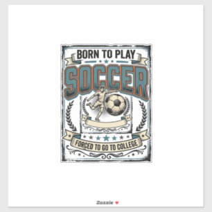 Vintage-Fußball Geboren um College-Shirt-Design zu Aufkleber
