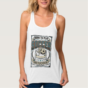 Vintage-Fußball Geboren um College-Shirt-Design zu Tank Top