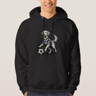 Vintage Fußball Hund Gravur Shirt Design_1