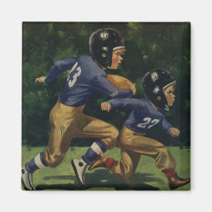 Vintage-Fußball, Kinder, Jungen beim Sport  Magnet