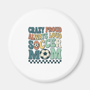 Vintage Fußball-Mama Stolz Lautes Shirt-Design_1 Magnet