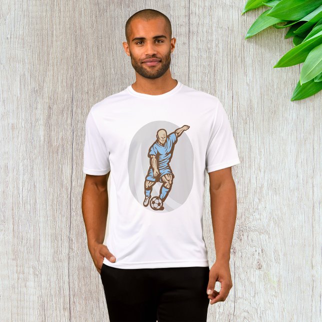 Vintage Fußball-Spielerabbildung Retro-Fußball T-Shirt (Von Creator hochgeladen)