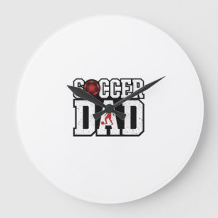 Vintage Fußball-Vater abgenutzte Sport-Typografie- Große Wanduhr