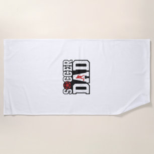Vintage-Fußball-Vater abgenutzte Sport-Typografie- Strandtuch
