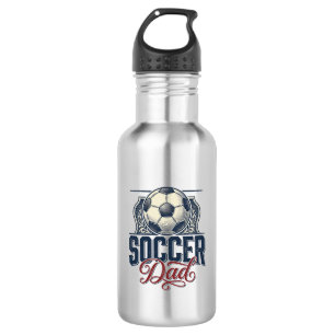 Vintage Fußball-Vater-Shirt-Design_1 Edelstahlflasche