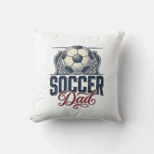 Vintage Fußball-Vater-Shirt-Design_1 Kissen