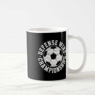 Vintage-Fußball-Verteidiger gewinnt Meisterschafte Kaffeetasse
