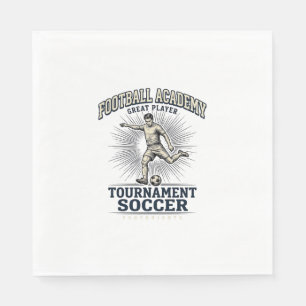 Vintage Fußballakademie-Turnierspieler-Shirt (2) Serviette