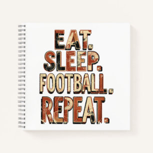 Vintage-Fußballfan-Design   Retro-Fußballgrafik Notizbuch