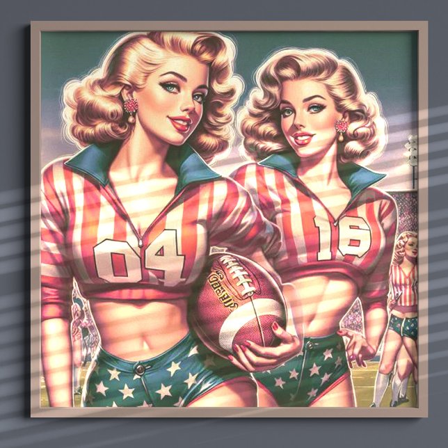 Vintage Fußballmädchen Poster (Von Creator hochgeladen)