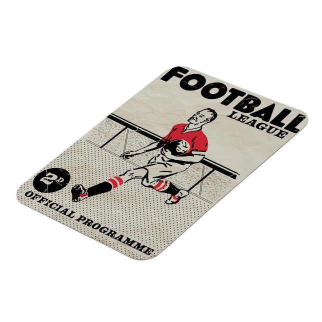 Vintage-Fußballprogramm Magnet (Linke Seite)