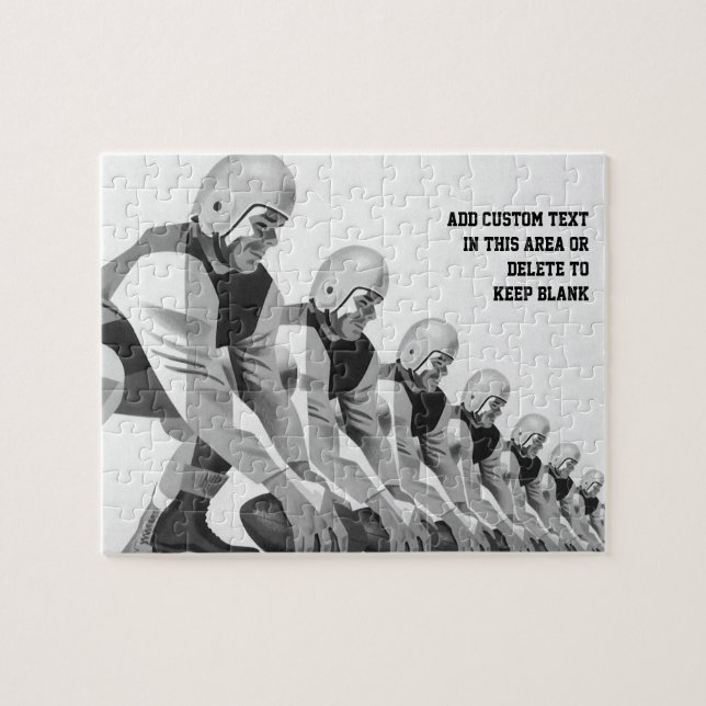 Vintage Fußballspieler, Quarterback (Horizontal)