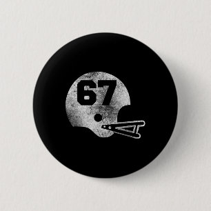 Vintage-Fußballtrikot Nummer 67 Spieler Nummer  Button