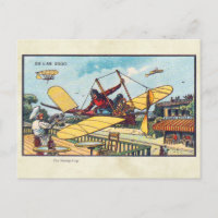 Vintage futuristische Flugmaschinen Farb-Kunst