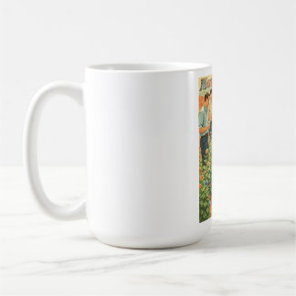 Vintage futuristische Marsgarten-Szene  Kaffeetasse