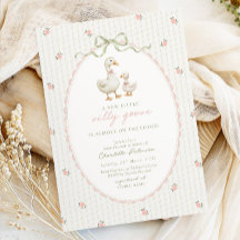 Vintage-Gänse-Baby-Shower-Einladung