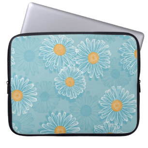 Vintage Gänse: Blumenmuster der Kontur. Laptopschutzhülle