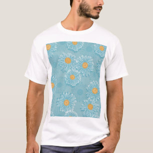 Vintage Gänse: Blumenmuster der Kontur. T-Shirt