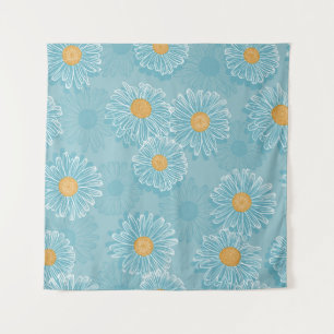 Vintage Gänse: Blumenmuster der Kontur. Wandteppich