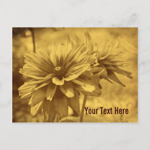 Vintage Gänseblümchen Blumen individuell anpassbar Postkarte