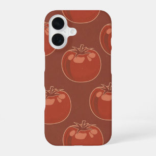 Vintage Ganz-Tomaten-Muster iPhone 16 Hülle