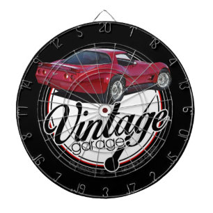 Vintage Garage Corvettes Dartscheibe