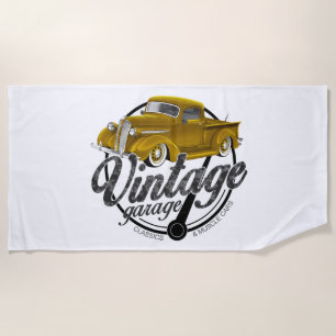 Vintage Garage Plymouth Strandtuch