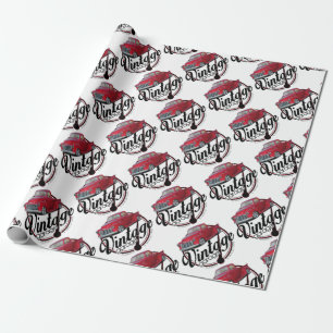 Vintage-Garagen-Lkw Geschenkpapier