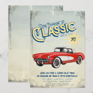 Vintage-Garagen-Plakat-Party-Einladung Einladung