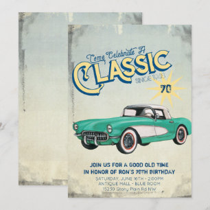 Vintage-Garagen-Poster-Party-Einladung Einladung