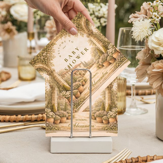 Vintage Garden Florals Baby Shower Serviette (Von Creator hochgeladen)