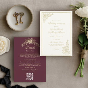 Vintage-Garten-Klassiker: Alle Hochzeitsdetails au Einladung