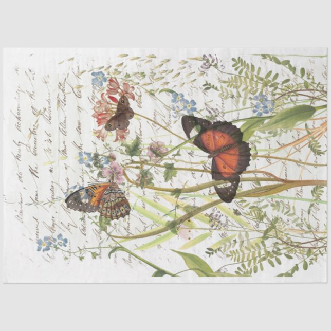 Vintage Gartenkollektion Seidenpapier (Vorderseite)