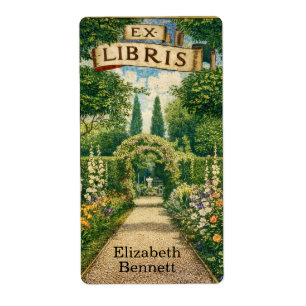 Vintage Gartens Ex Libris Buchzeichen