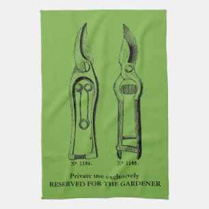 VINTAGE Gartenwerkzeuge Pruners Gartenhandtuch Geschirrtuch