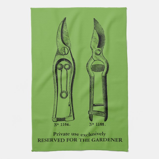 VINTAGE Gartenwerkzeuge Pruners Gartenhandtuch Geschirrtuch (Vertikal)