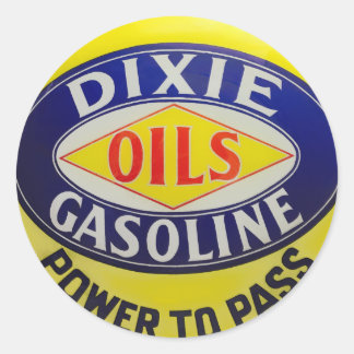 Vintage Gaspumpe Dixie Öle Benzin Frisierte Auto E Runder Aufkleber