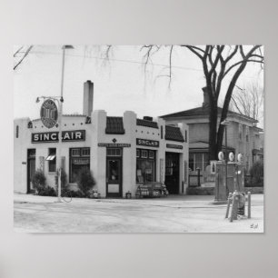 Vintage Gasstation Michigan Poster