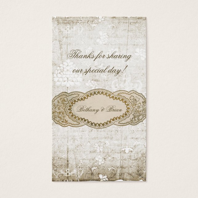 Vintage Gastgeschenk Hochzeit (Vorderseite)