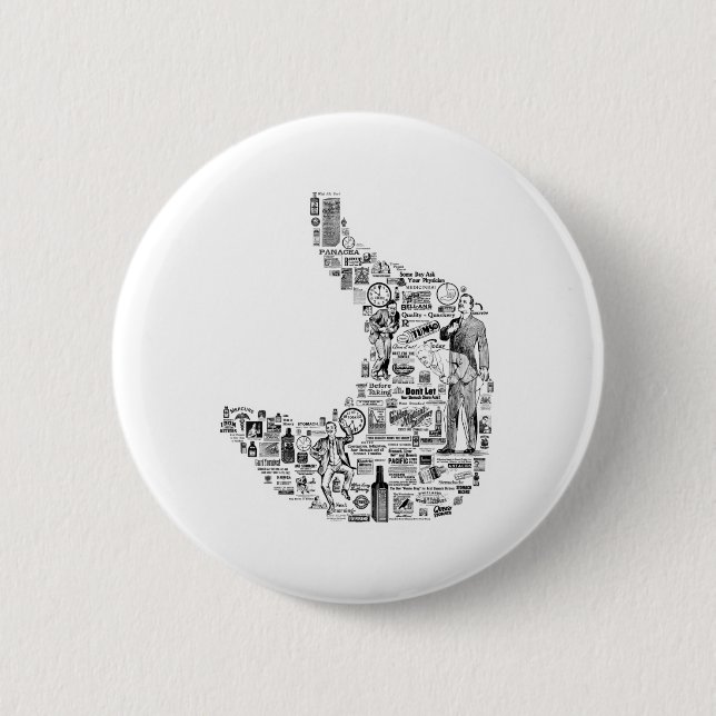 Vintage Gastroenterologie - Gastroenterologie Button (Vorderseite)