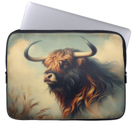 Vintage Gaur Rahmen Laptopschutzhülle