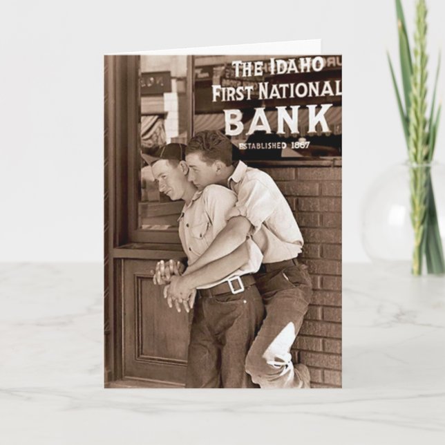 Vintage Gays Karte (Vorderseite)