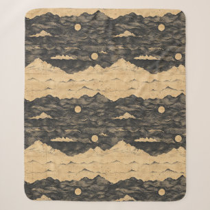 Vintage-Gebirgs-Wolken-Landschaft (7) Sherpadecke