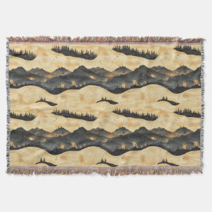 Vintage-Gebirgs-Wolkenlandschaft (1) Decke