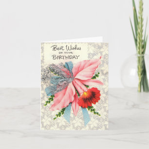 Vintage Geburtskarte Karte