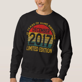 Vintage Geburtstagsdekoration Dezember 2017 Sweatshirt