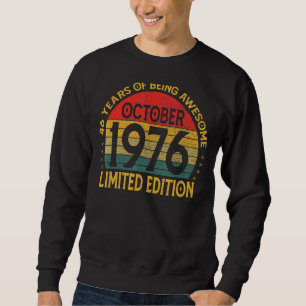Vintage Geburtstagsdekoration Oktober 1976 Sweatshirt